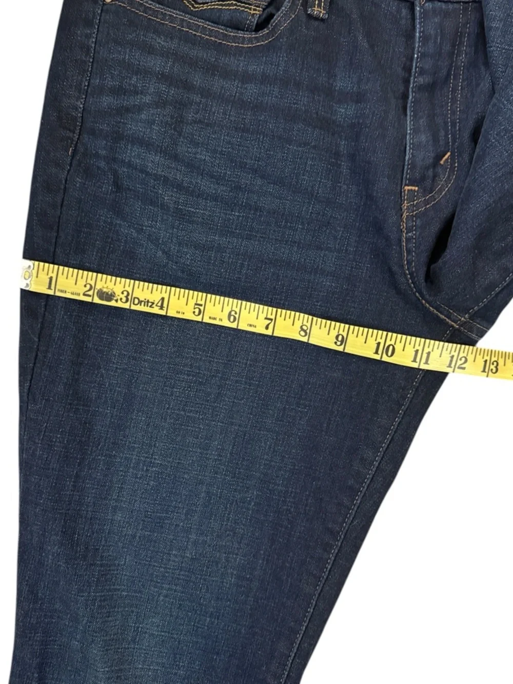 Levi’s 505 Flap Pocket Jean Dark Blue Wash Mid-Rise Bootcut Straight 12 (32x31)